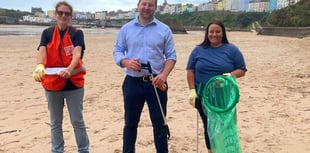 Tenby beach clean highlights threat of microplastics to marine environment