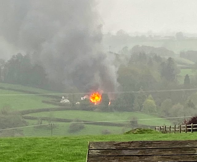 Whitland firefighters join forces to extinguish fire at Carmarthen