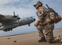 Huge military transport planes spotted on Carmarthenshire beach