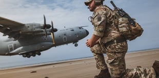 Huge military transport planes spotted on Carmarthenshire beach