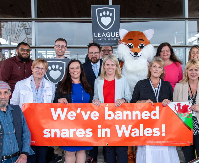 Celebrations outside the Senedd as Wales bans ‘brutal’ wildlife traps