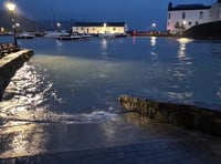 Pictures of Saturday’s high tide and Sunday’s reflections at Tenby