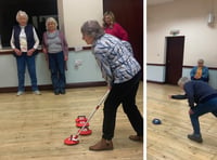 Cosheston WI has a go at kurling