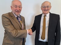 Former Welsh Rugby referee and author Roger Penn at Narberth Probus