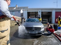 Out and About - RNLI fundraising car wash at Tenby Fire Station