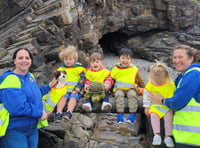 Saundersfoot Playgroup and Daycare children complete sponsored toddle