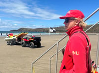 A busy day of rip current rescues for Pembrokeshire RNLI lifeguards