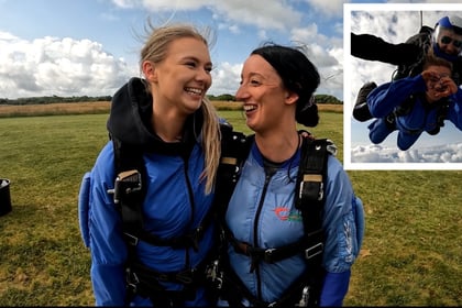 Charity skydive raises over £3,000 for bereaved children and families